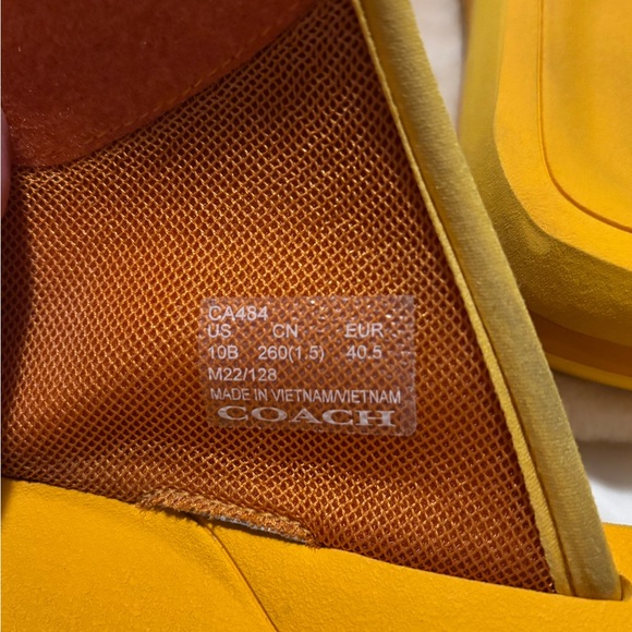 Coach Women's Paxton Sports Slide Sandals Papaya Yellow Violet Adjustable Sz 10 - Picture 6 of 10